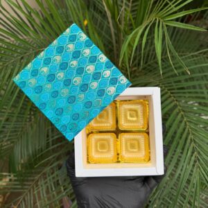 Chocolate 4 with Golden Tray premium 4 cavity chocolate gift box