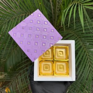 Chocolate 4 with Golden Tray premium 4 cavity chocolate gift box