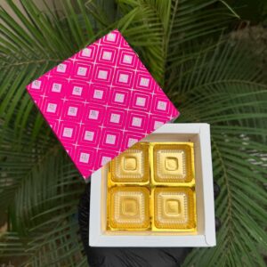Chocolate 4 with Golden Tray premium 4 cavity chocolate gift box