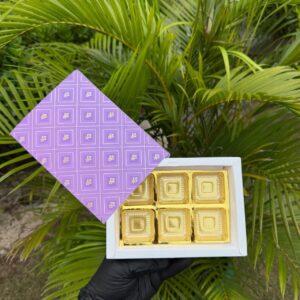 Chocolate 6 Sleeve Box with Golden Tray | Premium Chocolate Gift Packaging