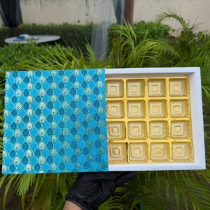 Chocolate 16 Sleeve Gift Box with Premium Golden Tray | Luxury Chocolate Packaging