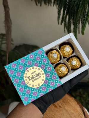 Chocolate 4 Sleeve Box with Golden Foil | Premium Chocolate Gift Packaging