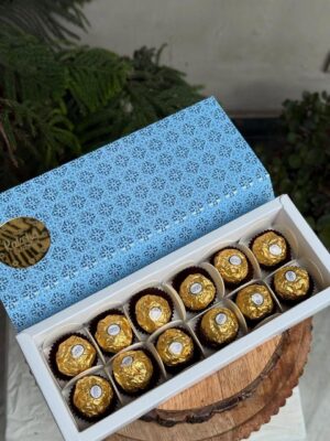 Premium 12-Piece Golden Chocolate Gift Box – Elegant Sleeve Edition