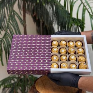 Premium 16-Piece Golden Chocolate Gift Box – Elegant Sleeve Edition