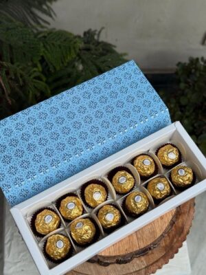 Premium 12-Piece Golden Chocolate Gift Box – Elegant Sleeve Edition