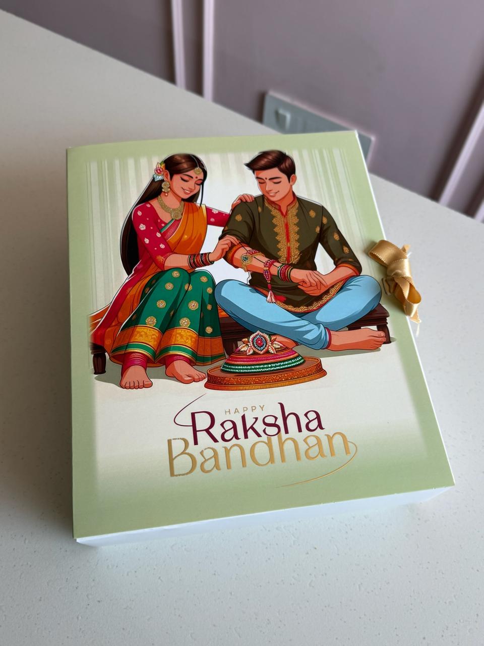Pastel Green Traditional Rakhi Box
