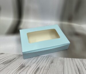 Pastel Pink 6-Piece Brownie Box with Clear Window (9" x 6" x 2")