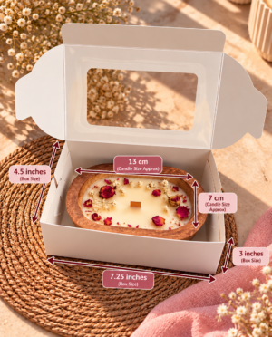 Small Candle Gift Box | 7.25 × 4.5 × 3 inches [Candle not included]