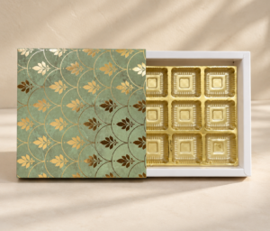 Chocolate 9 Box | Olive Green (Leaves)