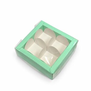 Mint Green Chocolate 4 Box – 3×3×1.25 Inch