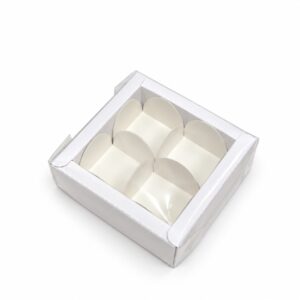 White Chocolate 4 Box – 3×3×1.25 Inch