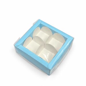 Sky Blue Chocolate 4 Box – 3×3×1.25 Inch