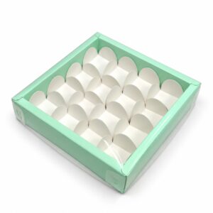 Mint Green Chocolate 16 Box – 6×6×1.5 Inch