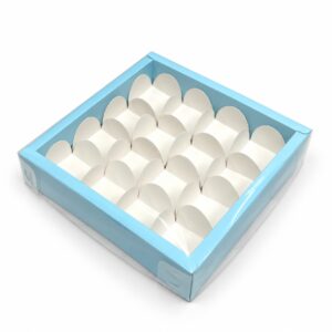 Sky Blue Chocolate 16 Box – 6×6×1.5 Inch
