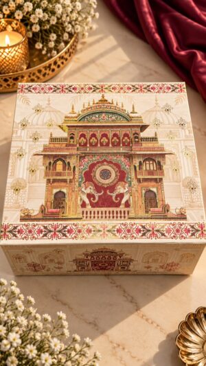COLLAPSIBLE BOX WITH SCODIX | 8x8x3.5 INCHES
