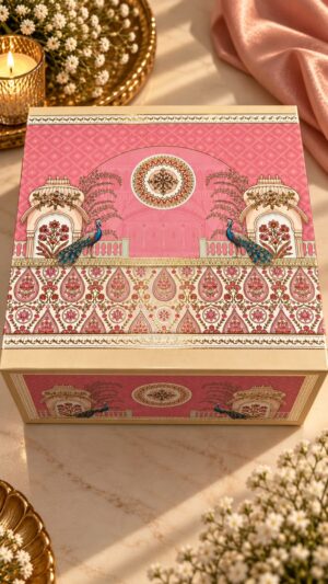 COLLAPSIBLE BOX WITH SCODIX | 8x8x3.5 INCHES