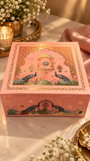 COLLAPSIBLE BOX WITH SCODIX | 12x10x4