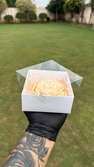 MINI CAKE BOX WITH TRANSPARENT LID | SIZE 4x4x2