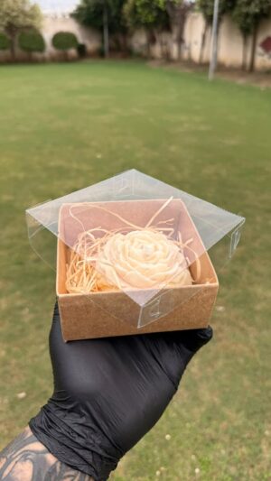 MINI CAKE BOX WITH TRANSPARENT LID | SIZE 4x4x2