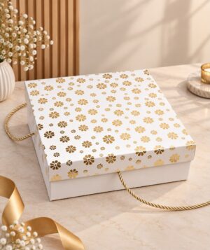 HAMPER BOX WITH GOLDEN FOIL | SIZE 10x10x3.5