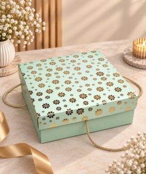 HAMPER BOX WITH GOLDEN FOIL | SIZE 10x10x3.5