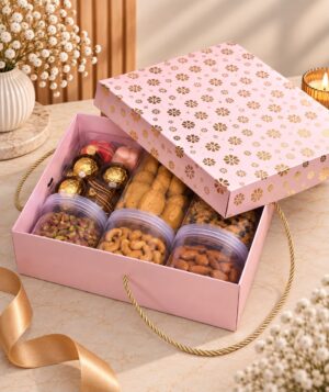 HAMPER BOX WITH GOLDEN FOIL | SIZE 10x10x3.5