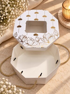 HEXAGON BOX SIZE: 8x8x3.5