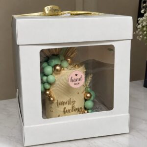 CAKE BOX WITH FRONT WINDOW SIZE  10x10x14