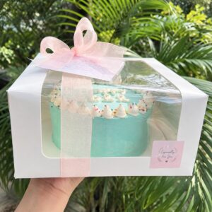 CAKE BOX WITH WINDOW SIZE : 12x12x6