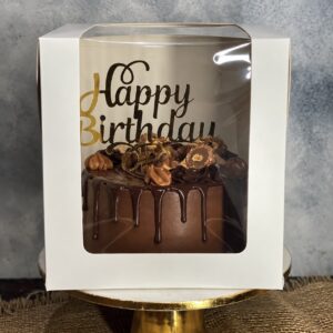 CAKE BOX WITH WINDOW SIZE : 8x8x9