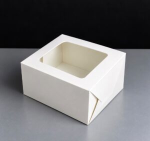 CAKE BOX WITH WINDOW SIZE : 6x6x4