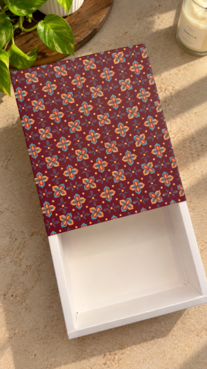 Sliding Hamper Box : 10x8x3 COLOR BURGUNDY