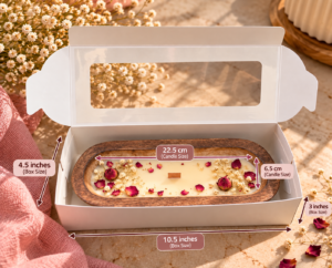 Long Candle Gift Box | 10.5 × 4.5 × 3 inches [Candle not included]