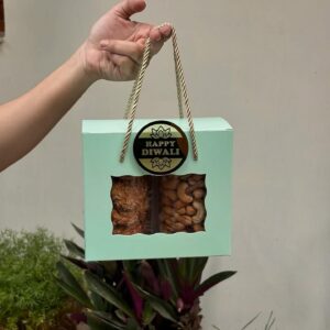 2-Jar Trunk Box 7 × 6 × 3.5 inches (MINT GREEN)