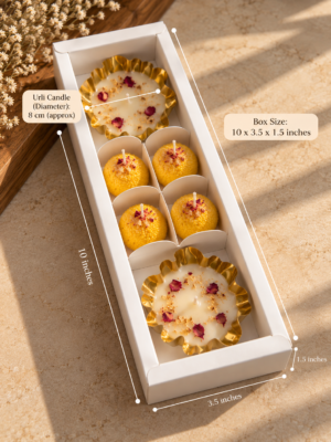Urli & Ladoo Candle Combo Box | 10 × 3.5 × 1.5 inches [Candle not included]