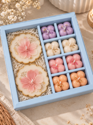 8 + Bar Candle Hamper Box [Sky Blue]
