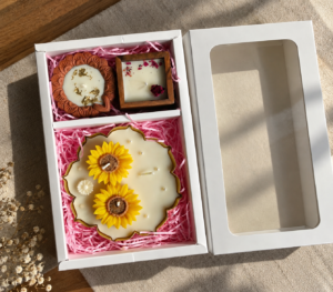 Candle Bar Hamper box - White