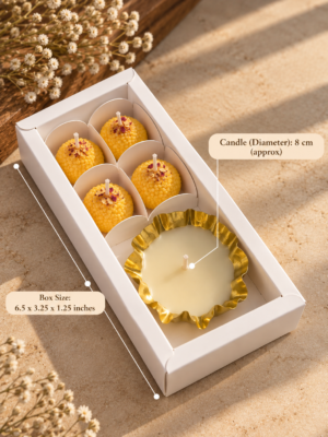 Ladoo & Urli Candle Box | 6.5 × 3.25 × 1.25 inches [Candle not included]