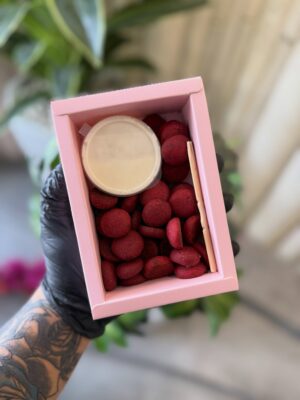 Mini Cookies / Dip Box | 5 x 3 x 1.5 inches [Pink]